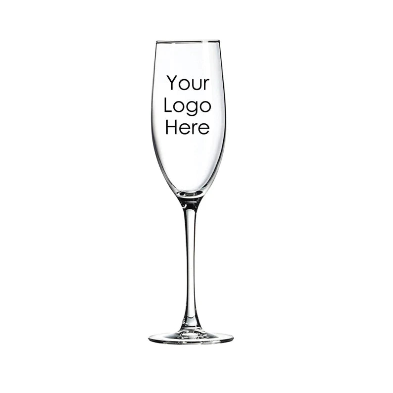 Personalized Tall & Elegant Champagne Flutes with Stem Glasses 8oz